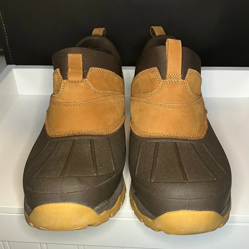 LL Bean Storm Chaser Slip On Boots Mens 13 Brown Waterproof Duck Shoes 297727